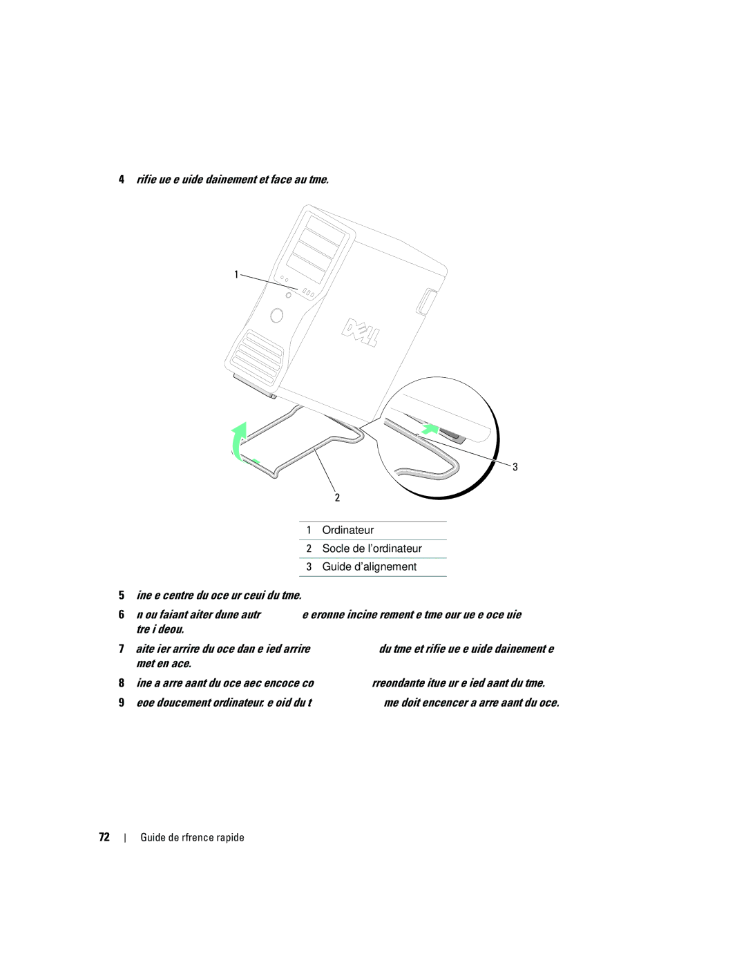 Dell 690 manual Vérifiez que le guide dalignement est face au système 