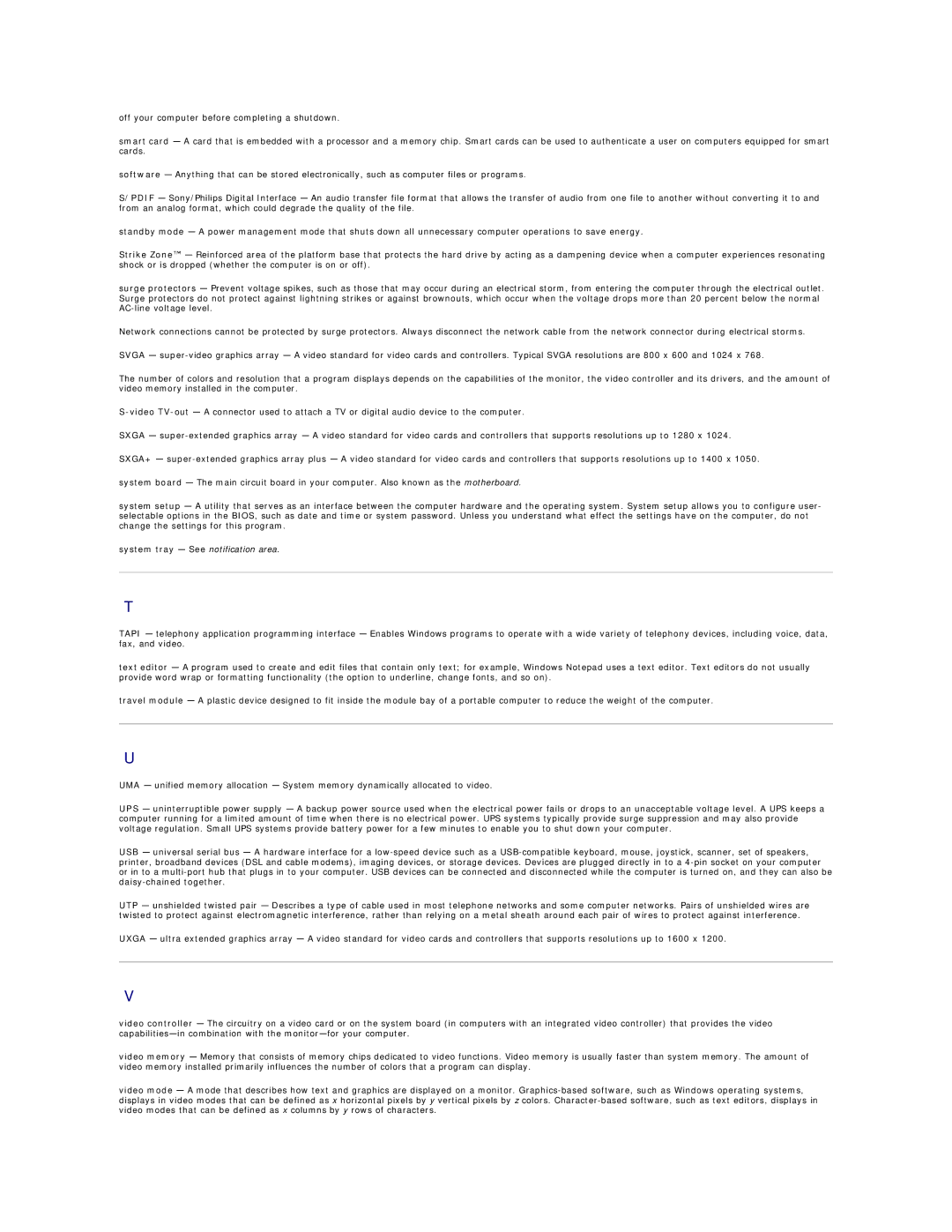 Dell 690 manual System tray See notification area 