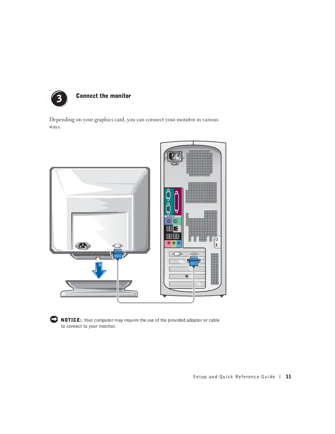 Dell 6T341 manual Connect the monitor 