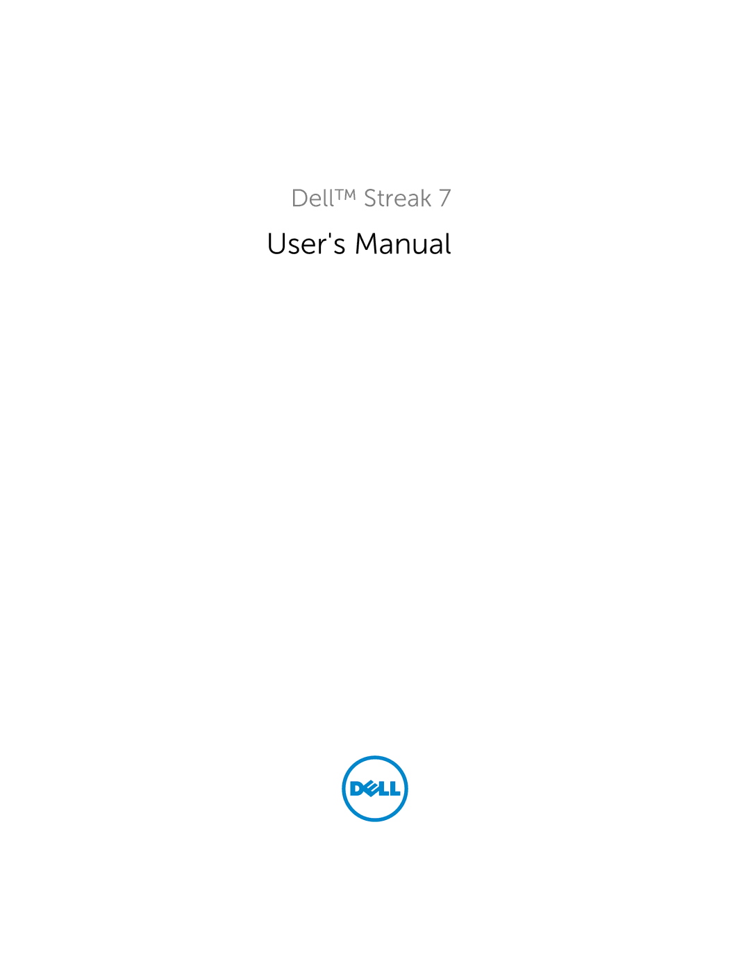 Dell 7 user manual Dell Streak 