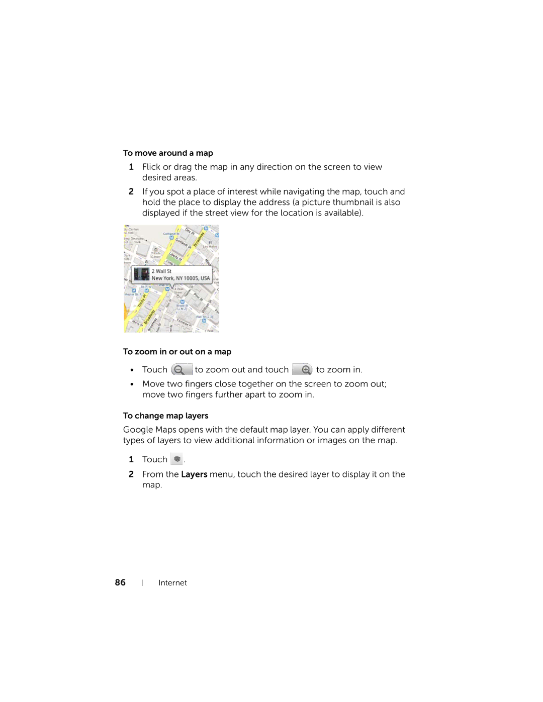 Dell 7 user manual Internet 