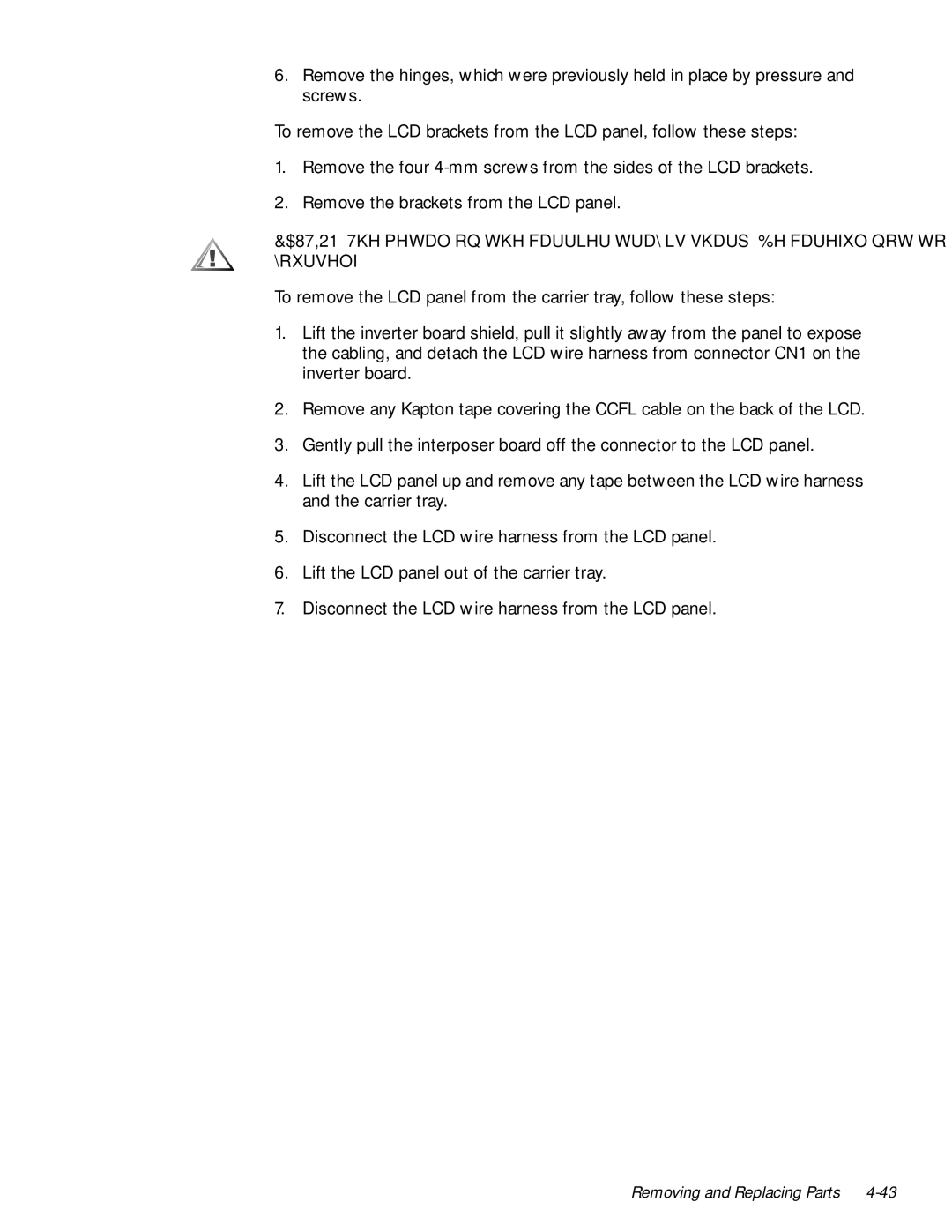 Dell 7000 manual Removing and Replacing Parts 