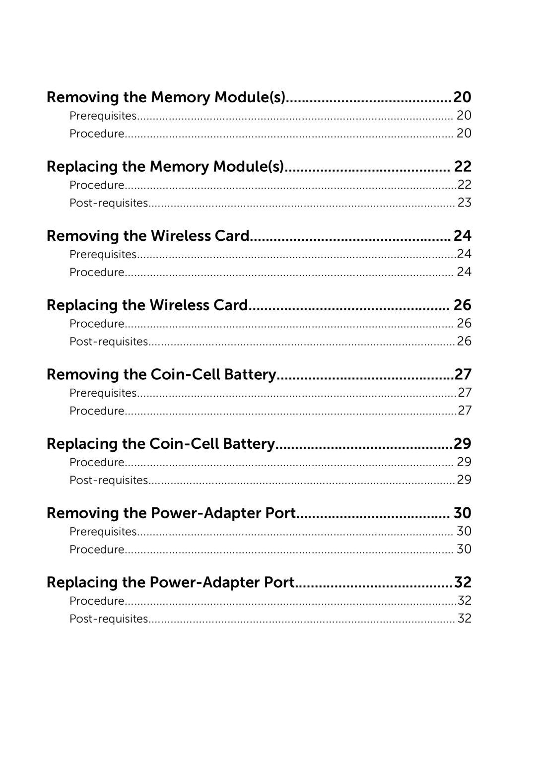 Dell 7000 service manual Removing the Memory Modules 