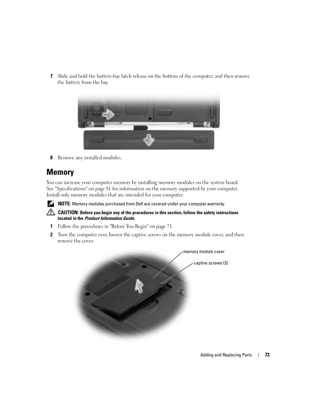 Dell 700M PP07S owner manual Memory 