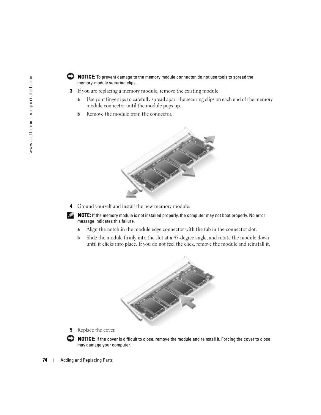 Dell 700M PP07S owner manual Replace the cover 