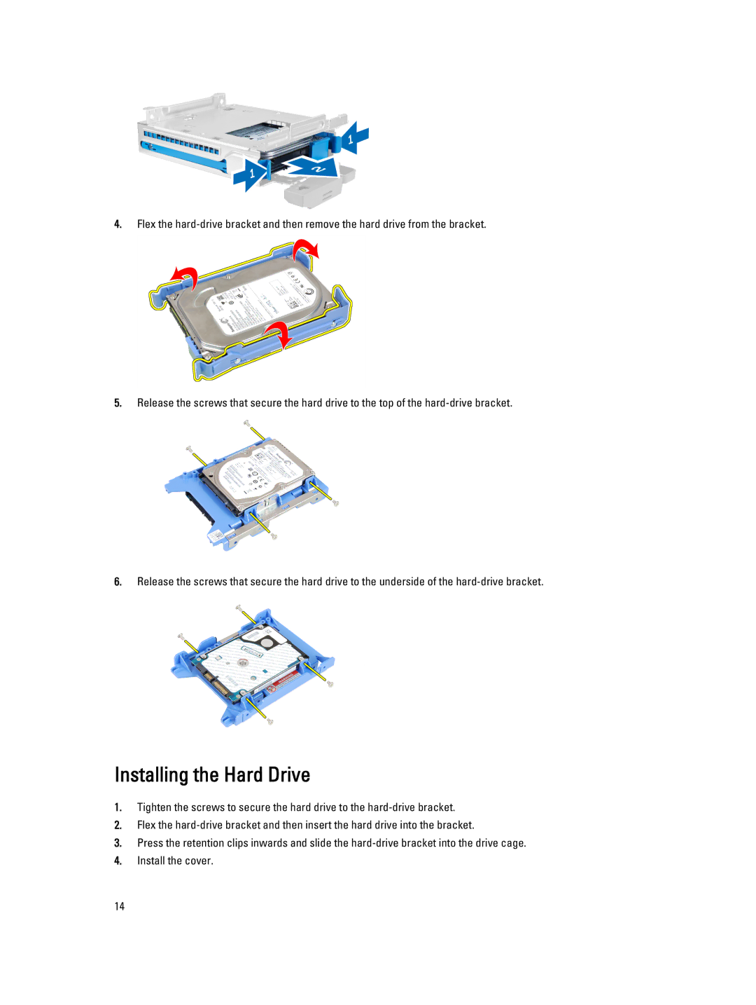 Dell 7010 owner manual Installing the Hard Drive 