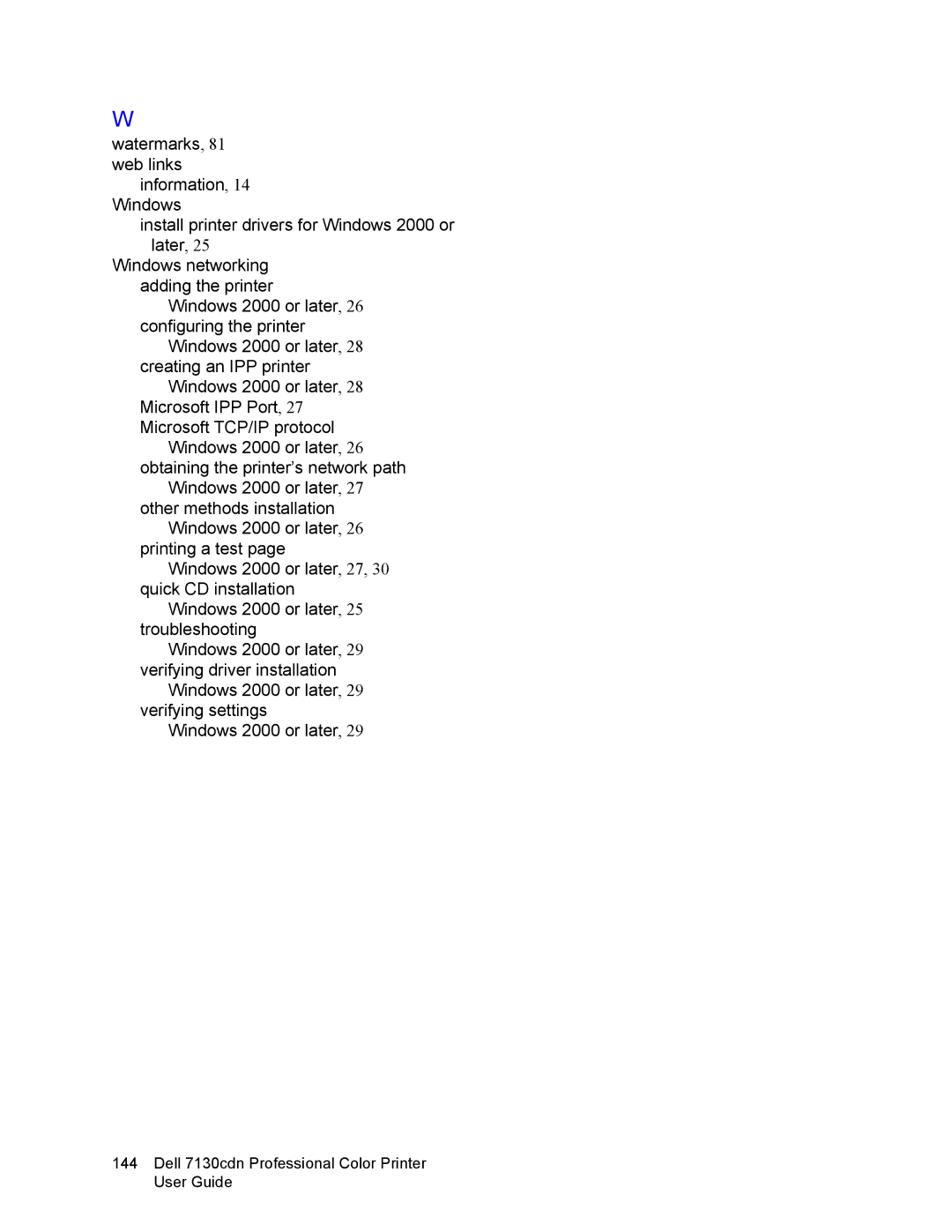 Dell manual Dell 7130cdn Professional Color Printer User Guide 