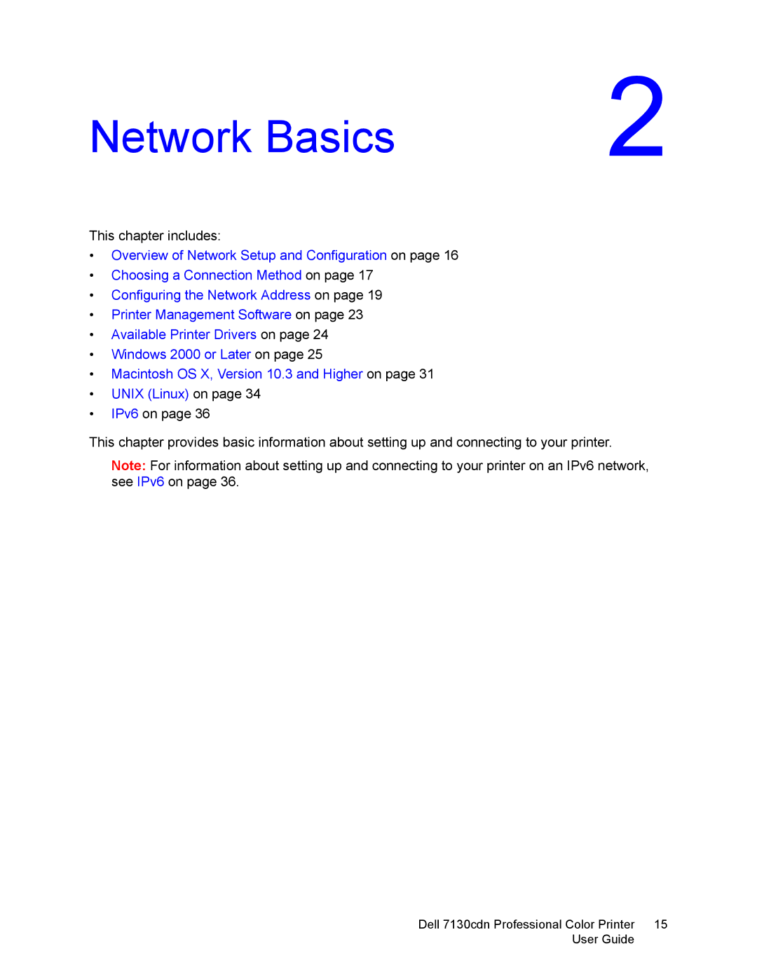 Dell 7130cdn manual Network Basics 