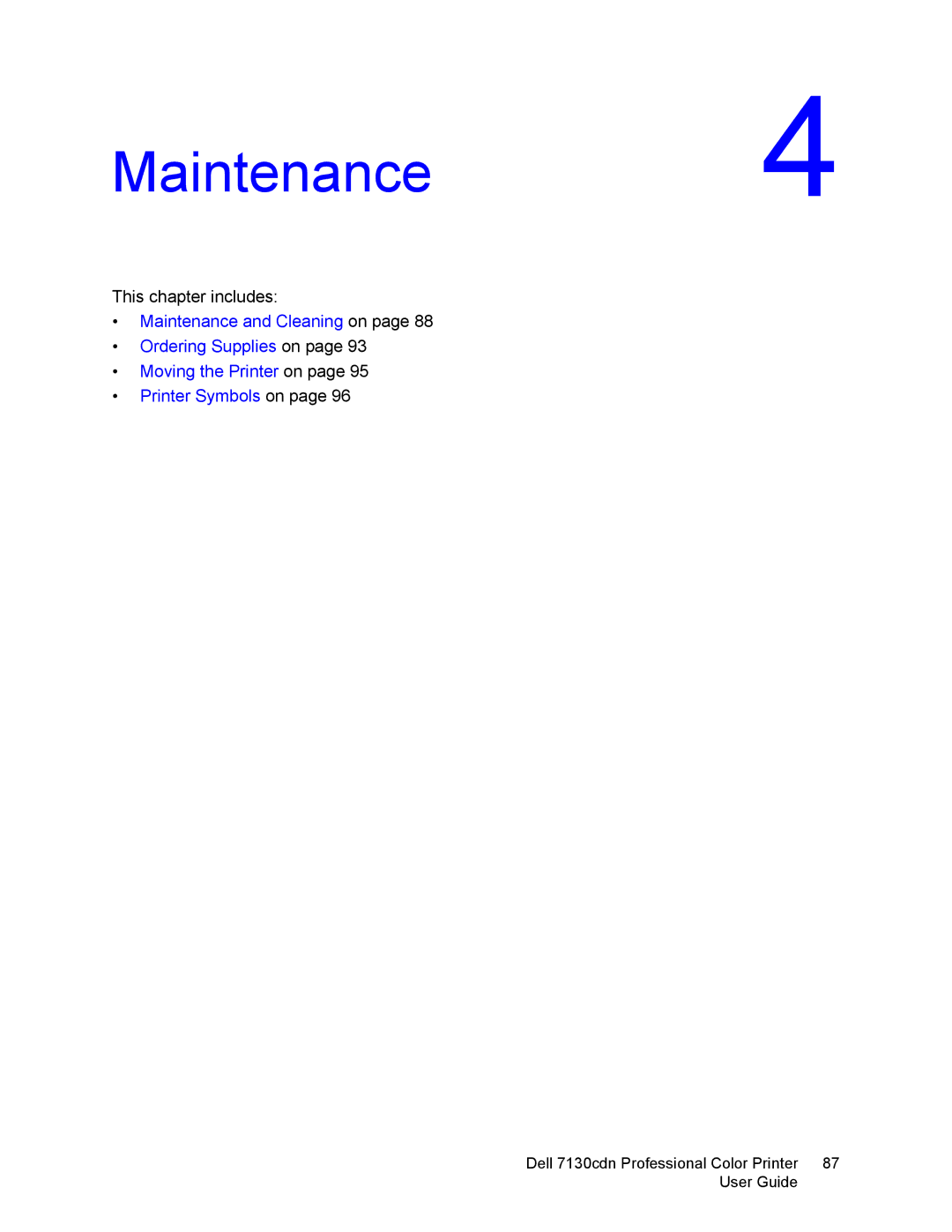 Dell 7130cdn manual Maintenance4 