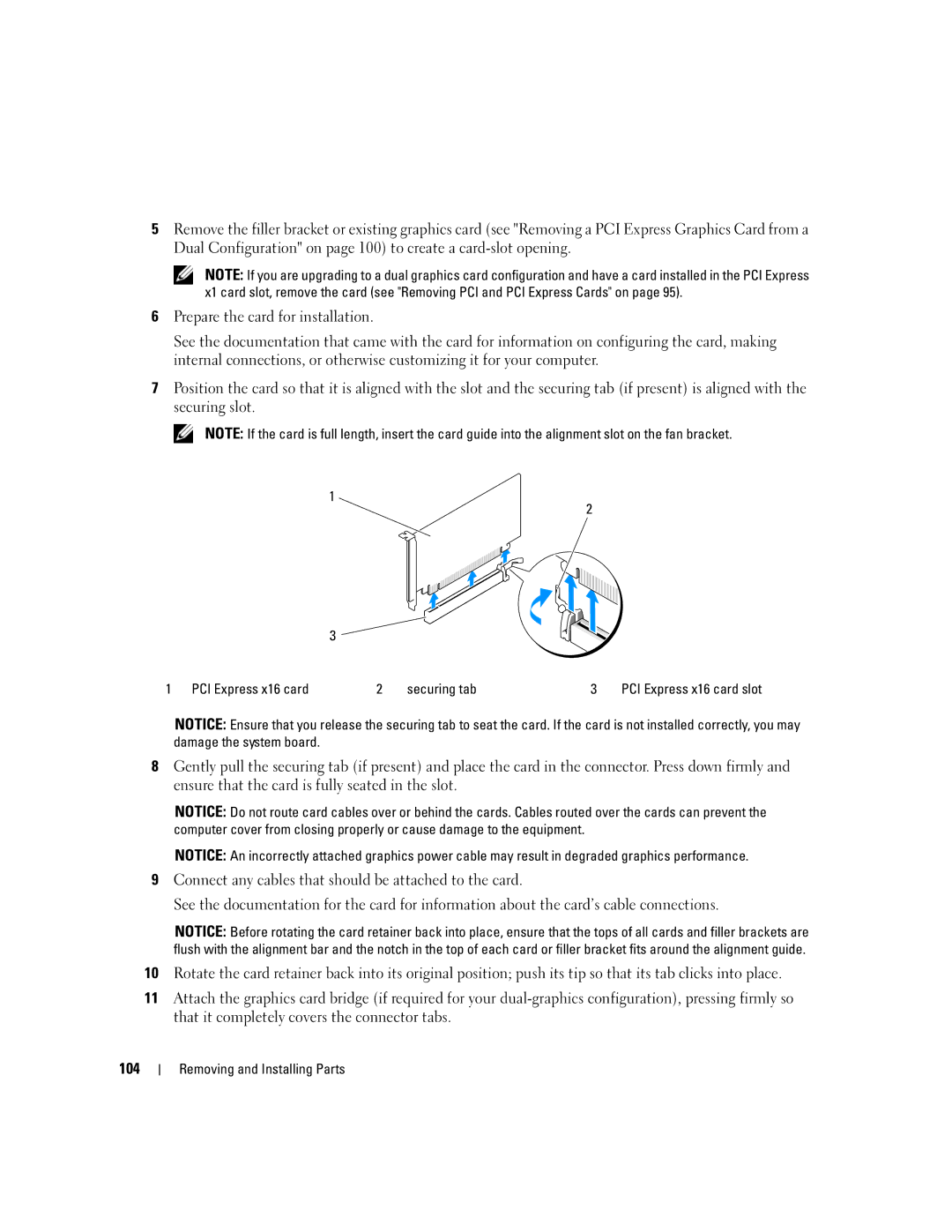 Dell XPS 720 owner manual 104 