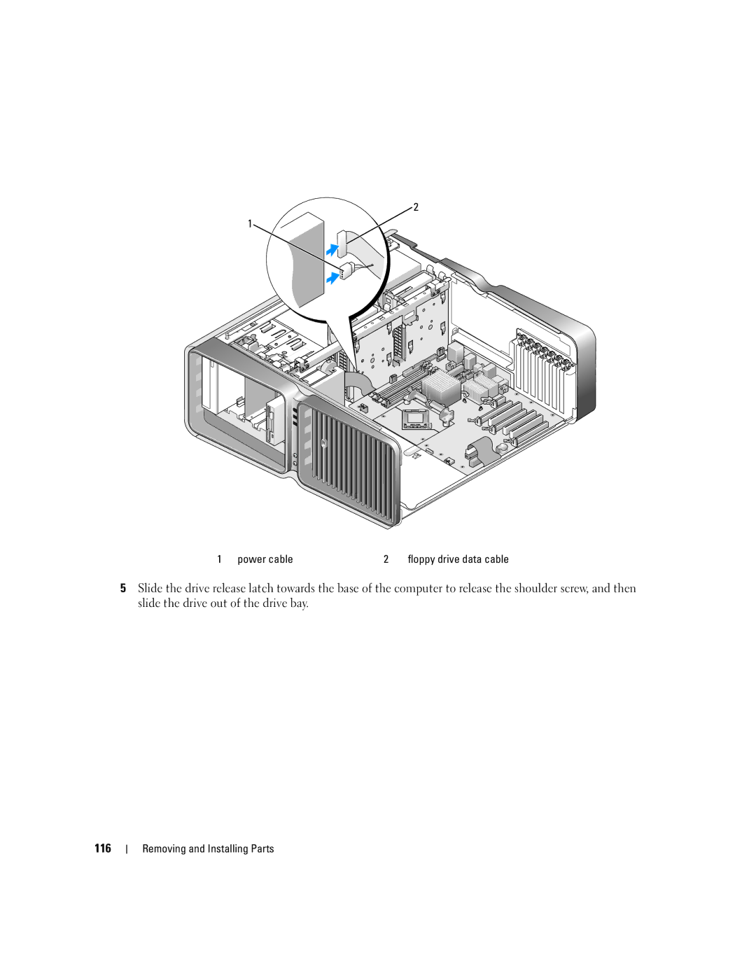 Dell XPS 720 owner manual 116, Power cable 