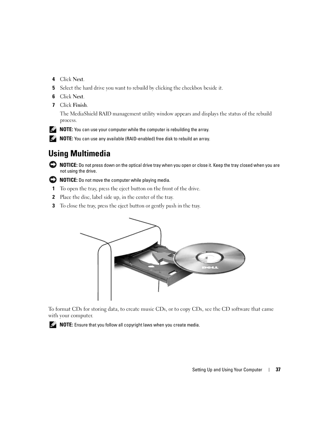 Dell XPS 720 owner manual Using Multimedia 