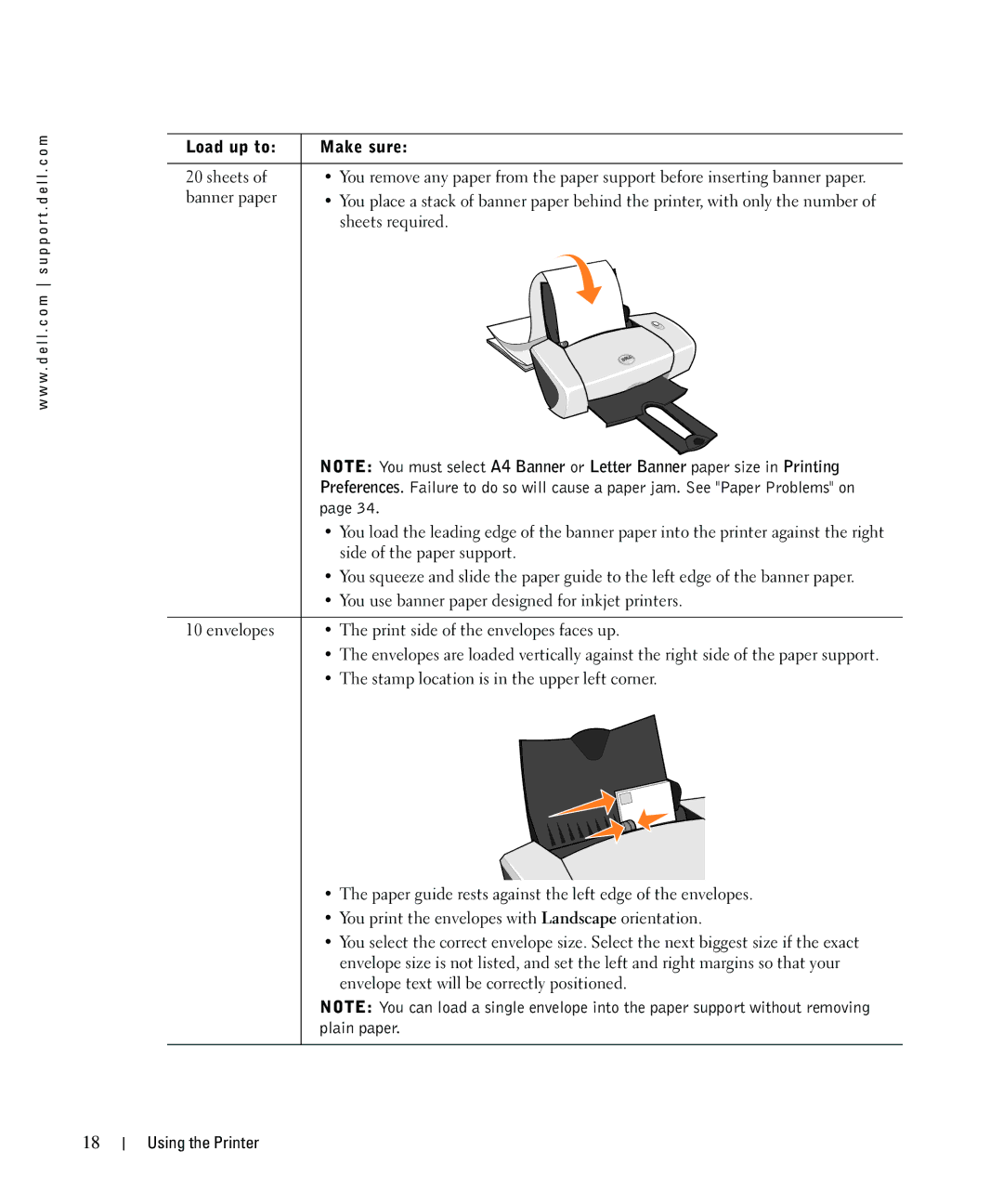 Dell 720 owner manual Load up to Make sure 