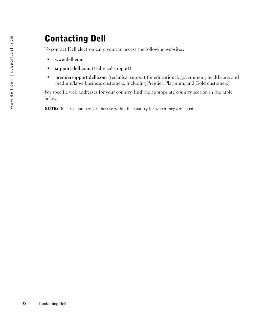 Dell 720 owner manual Contacting Dell 