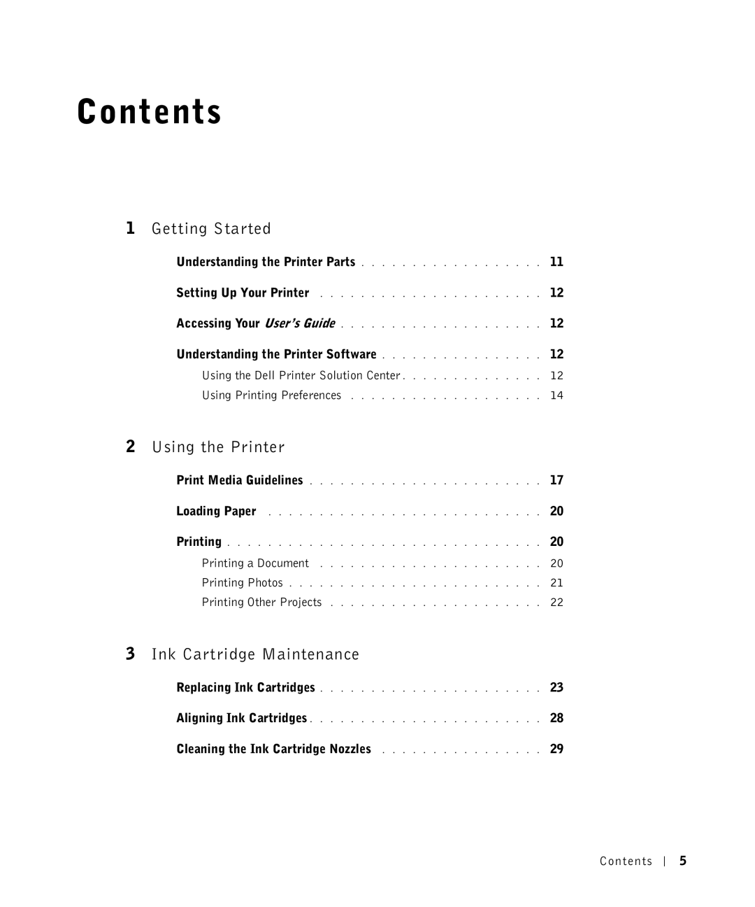 Dell 720 owner manual Contents 