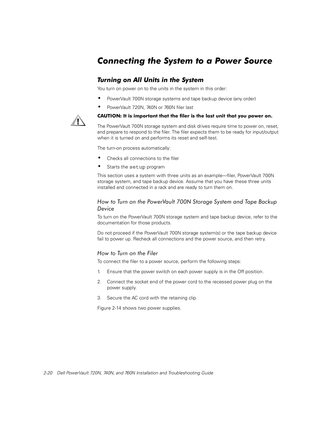 Dell 760N, 720N, 740N manual $&&#, shows two power supplies 