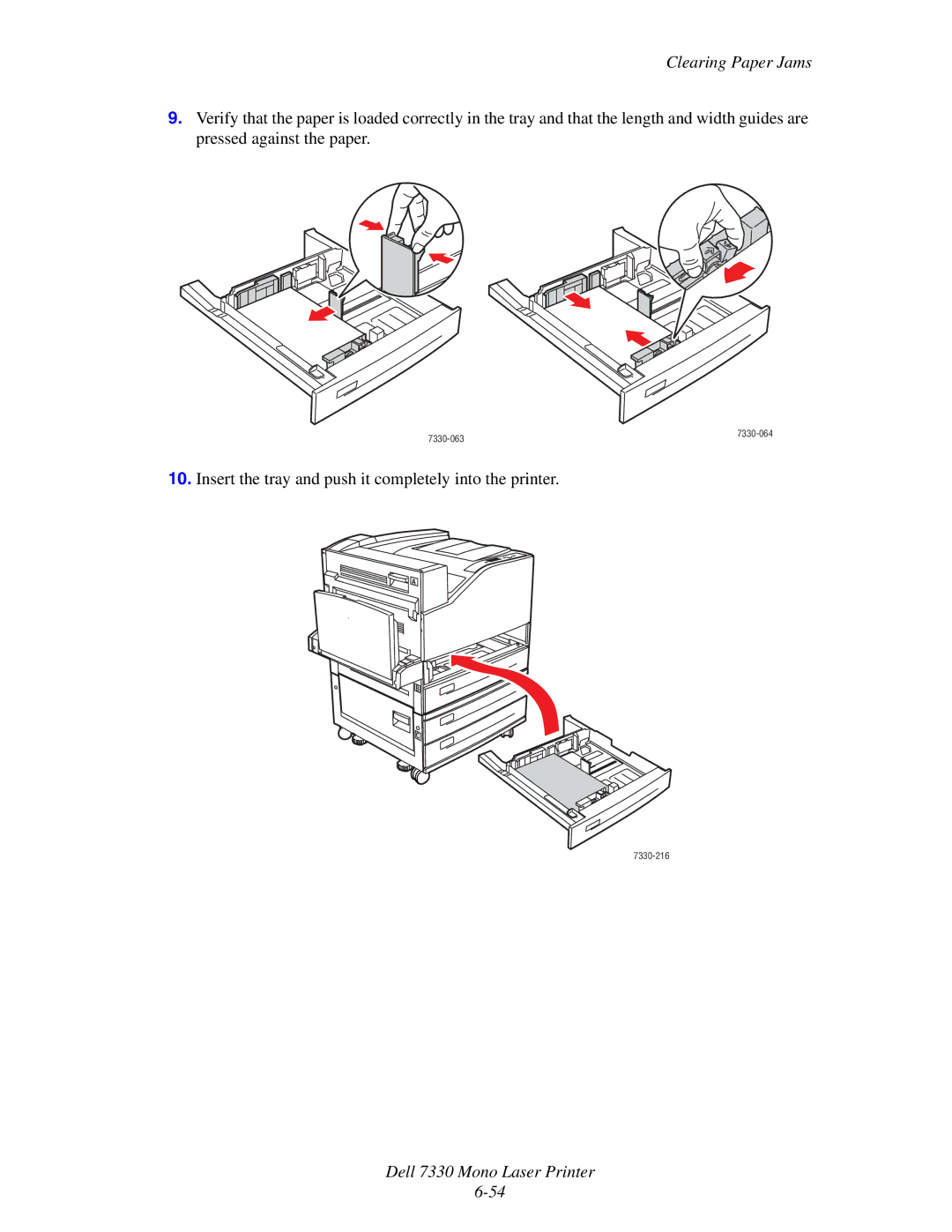 Dell 7330 manual Insert the tray and push it completely into the printer 