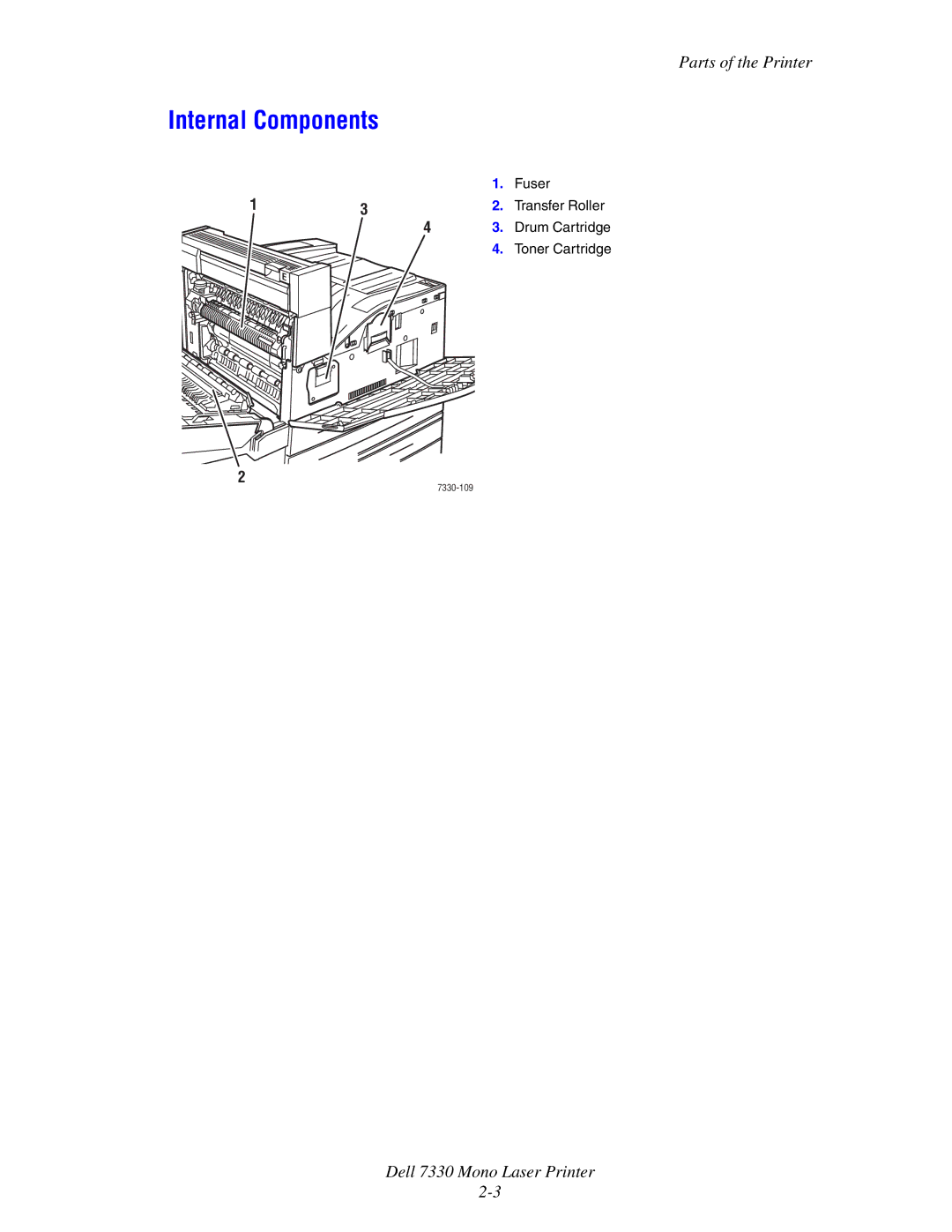 Dell 7330 manual Internal Components 