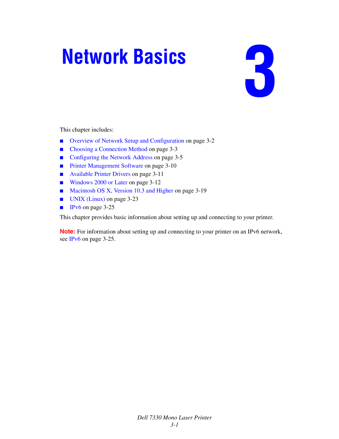 Dell 7330 manual Network Basics 