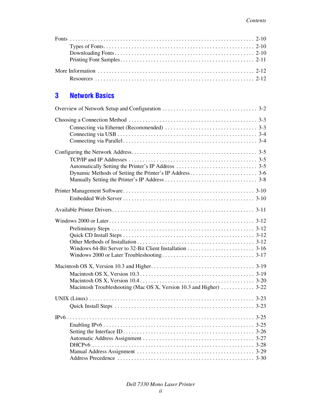 Dell 7330 manual Network Basics 