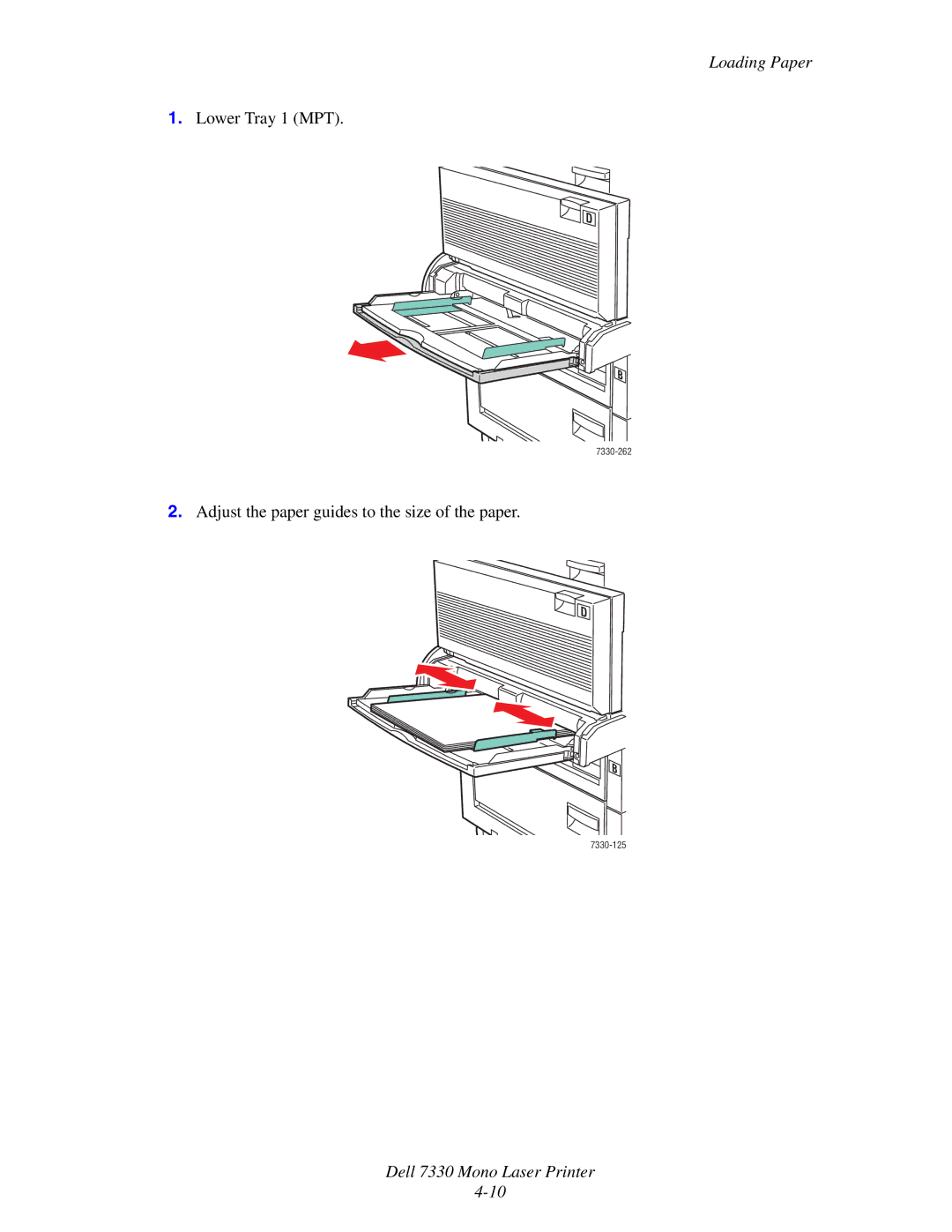 Dell 7330 manual Lower Tray 1 MPT 