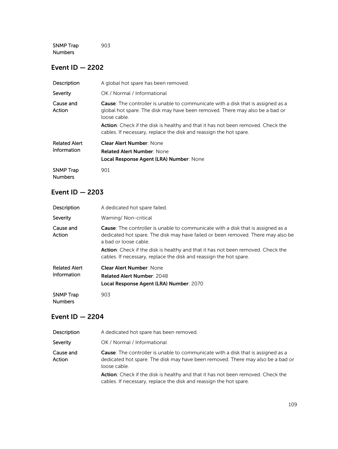 Dell 7.4 manual Global hot spare has been removed 