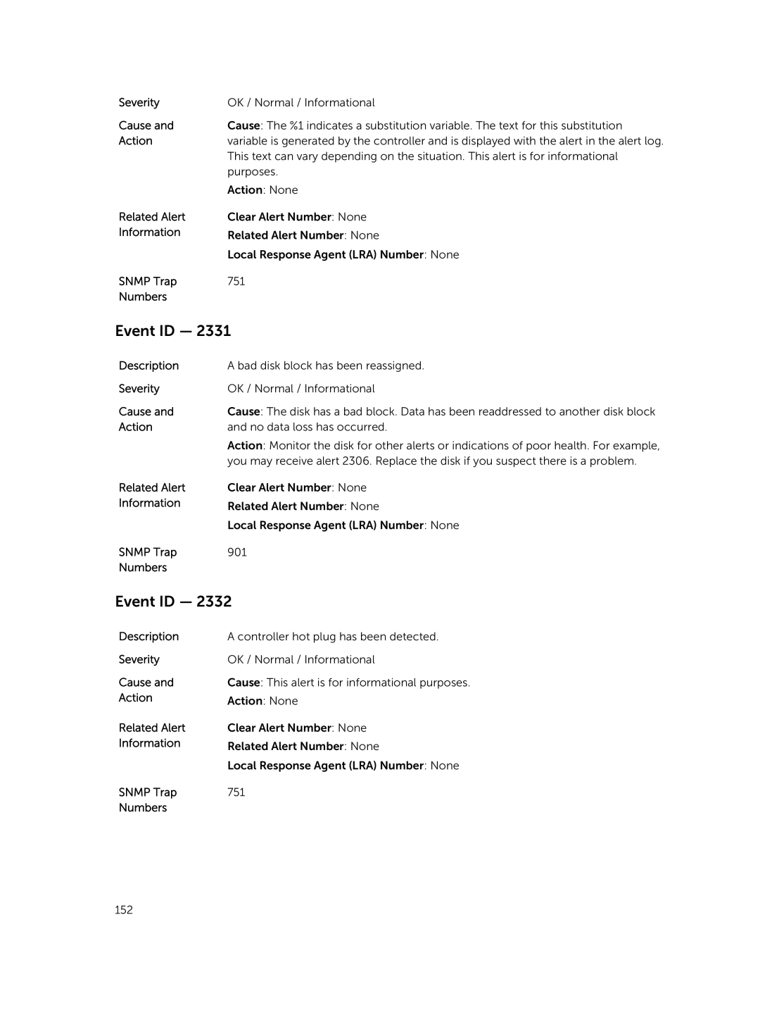 Dell 7.4 manual Bad disk block has been reassigned 