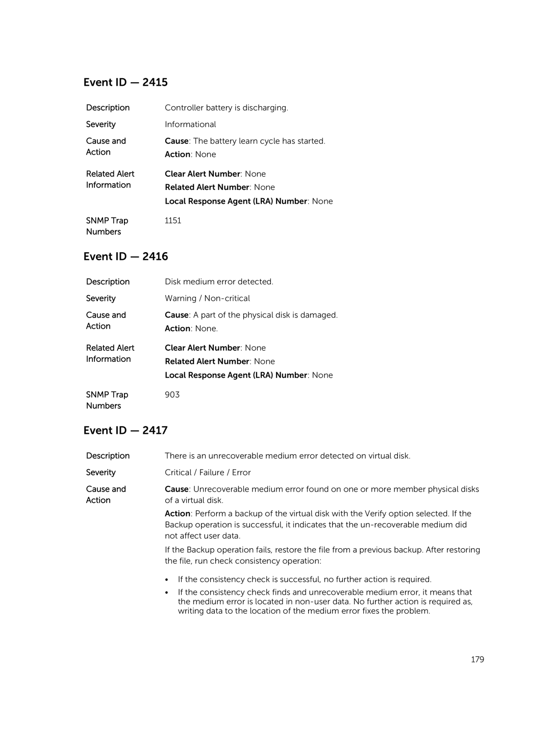 Dell 7.4 manual Controller battery is discharging 