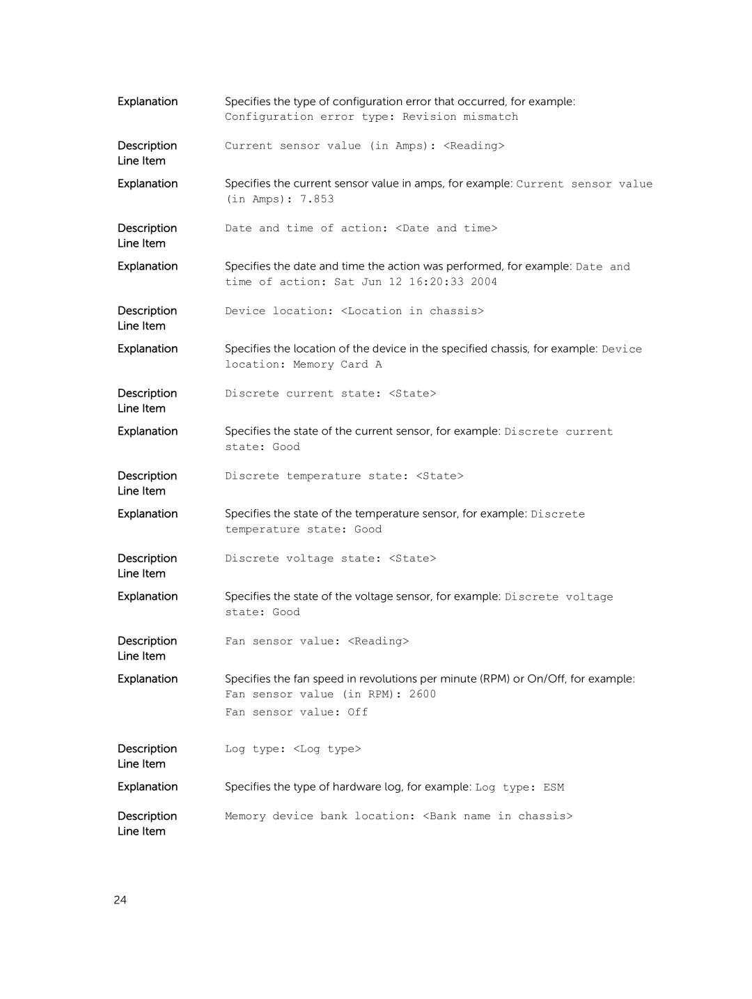 Dell 7.4 manual Configuration error type Revision mismatch 