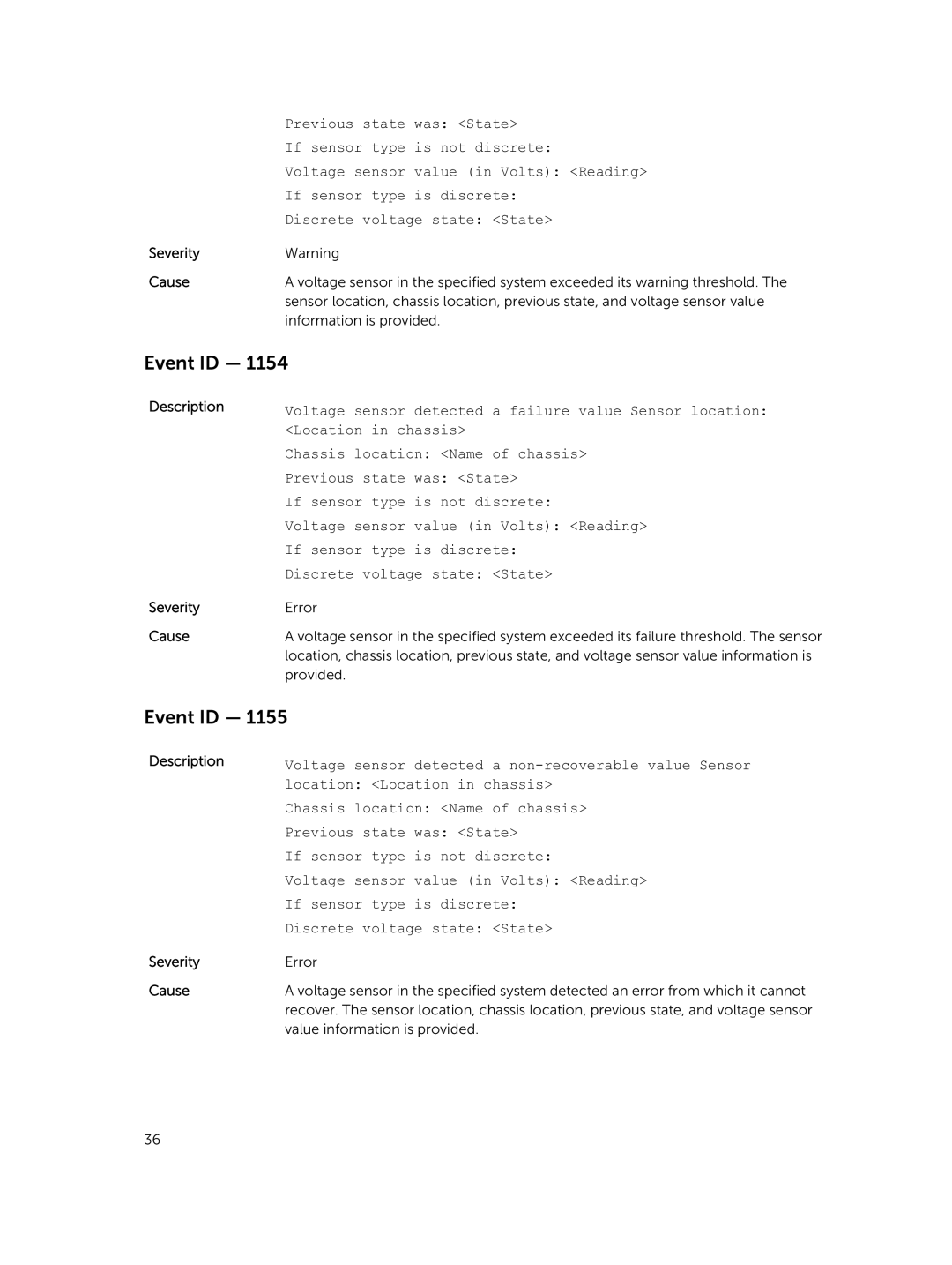 Dell 7.4 manual Value information is provided 