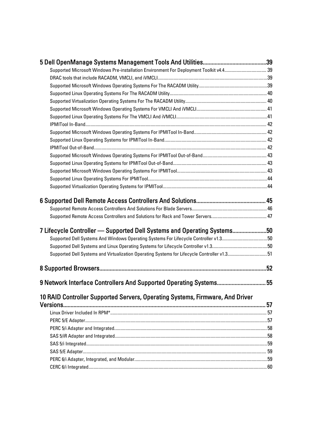 Dell 7.4 Dell OpenManage Systems Management Tools And Utilities, Supported Dell Remote Access Controllers And Solutions 