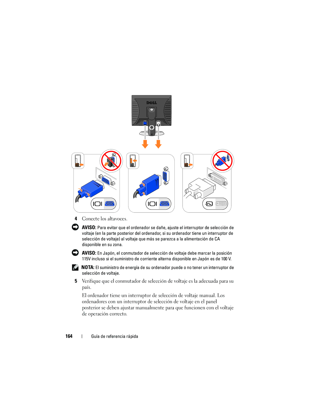 Dell 740 manual Conecte los altavoces, 164 