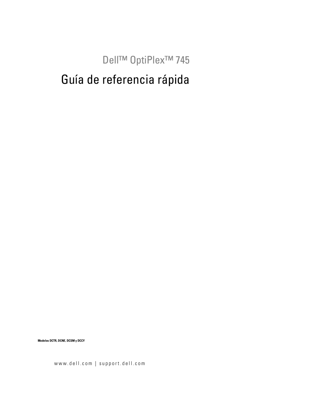 Dell 745 manual Guía de referencia rápida 