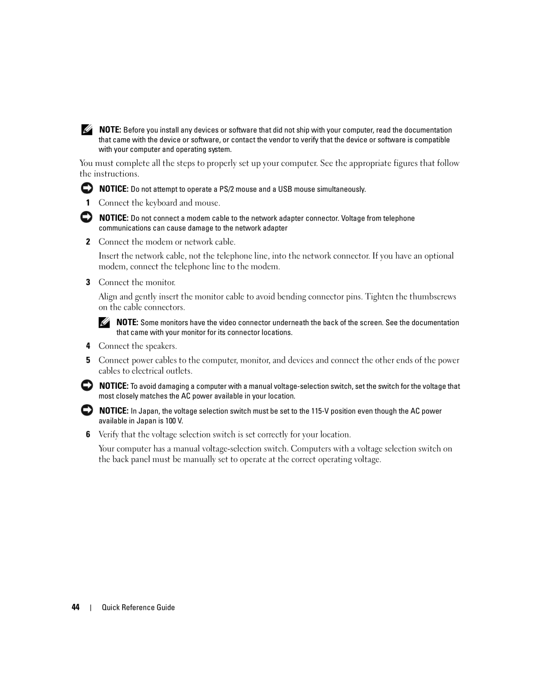 Dell 745 manual Quick Reference Guide 