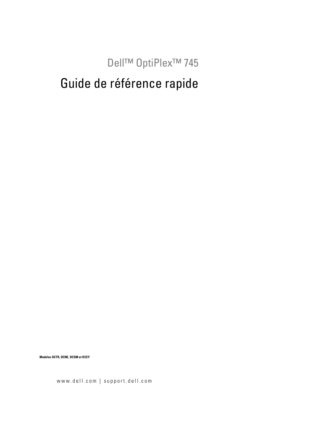 Dell 745 manual Guide de référence rapide 