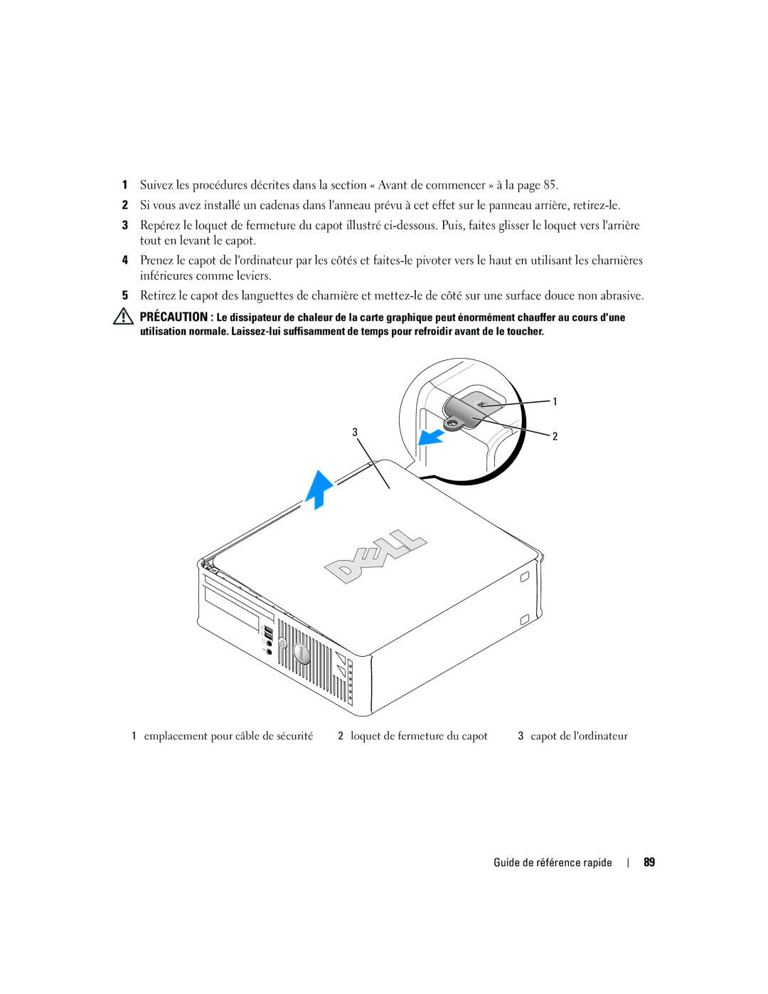 Dell 745 manual Guide de référence rapide 