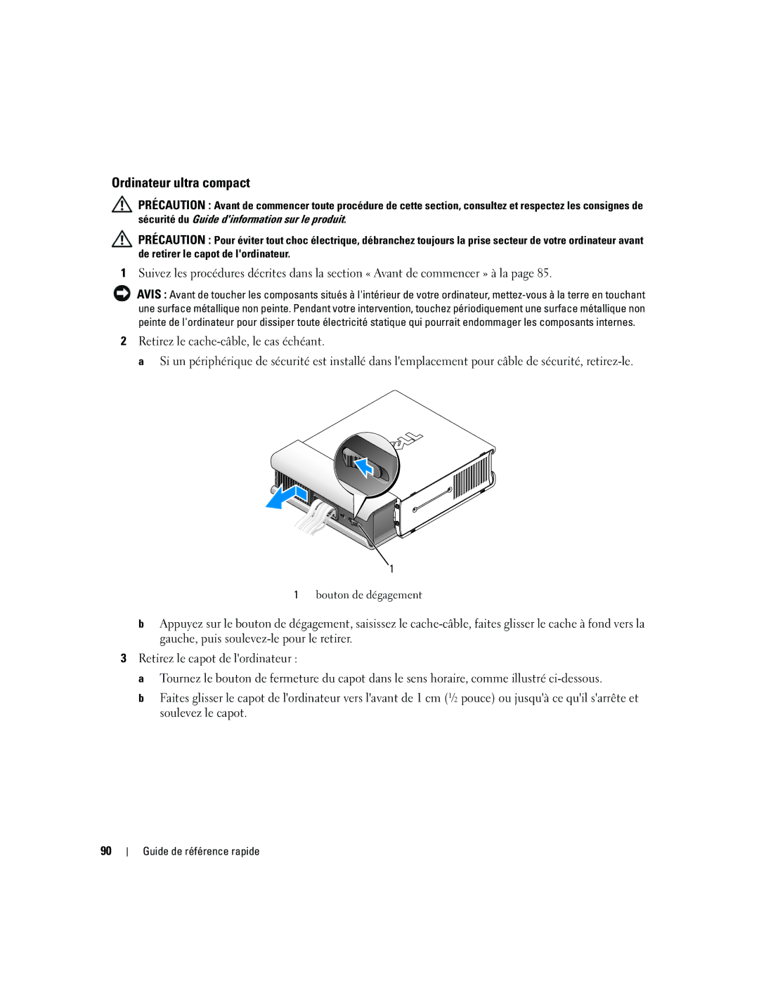 Dell 745 manual Ordinateur ultra compact 