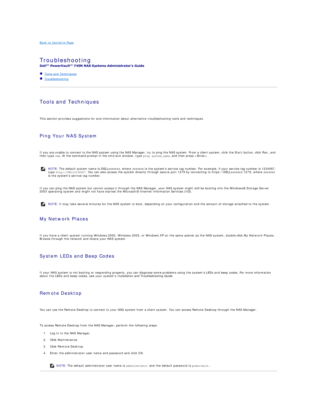 Dell 745N manual Troubleshooting, Tools and Techniques 