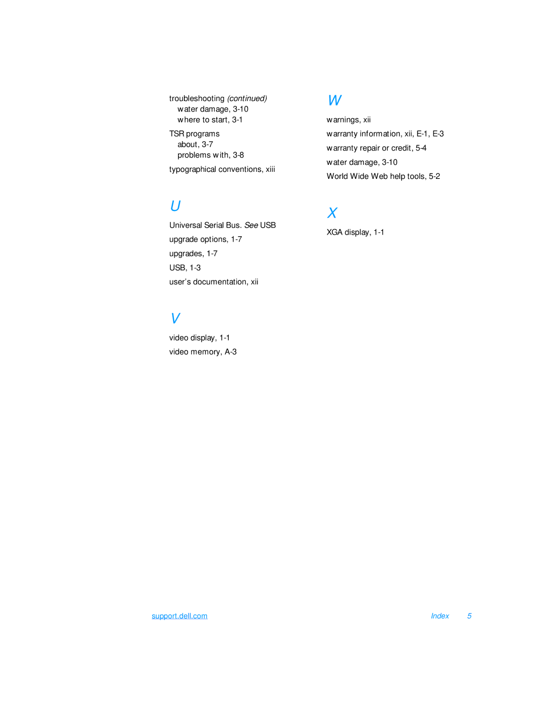 Dell 7500 manual Troubleshooting water damage, 3-10 where to start 