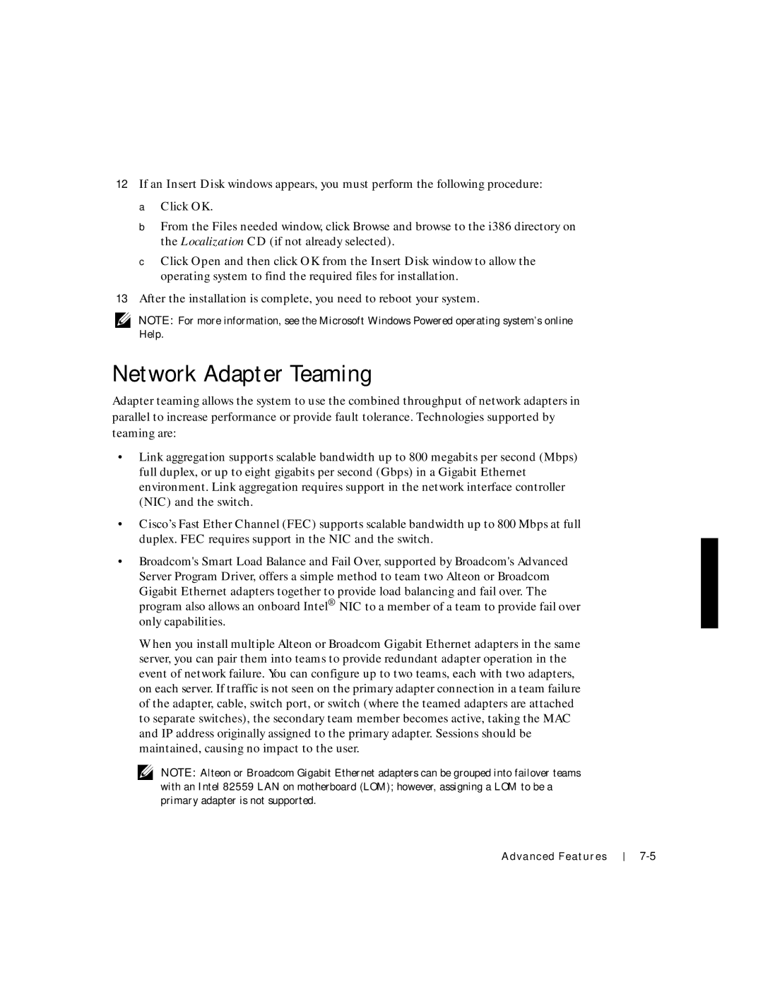 Dell 750N. 755N manual Network Adapter Teaming 