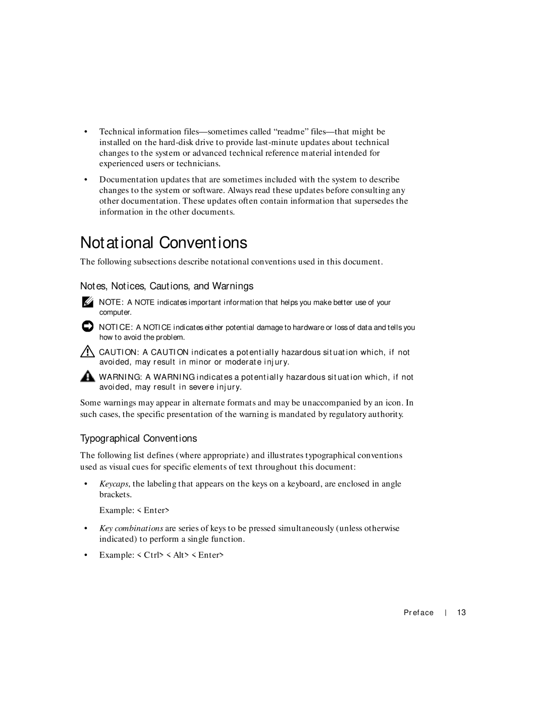 Dell 750N. 755N manual Notational Conventions, Typographical Conventions 