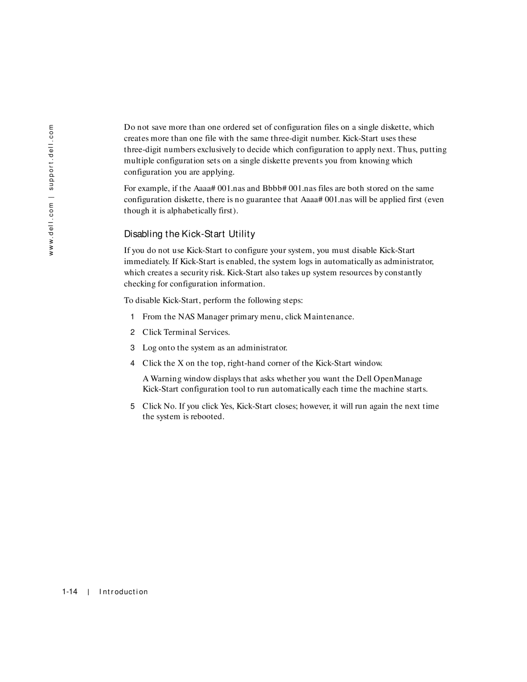 Dell 750N. 755N manual Disabling the Kick-Start Utility, Click Terminal Services 