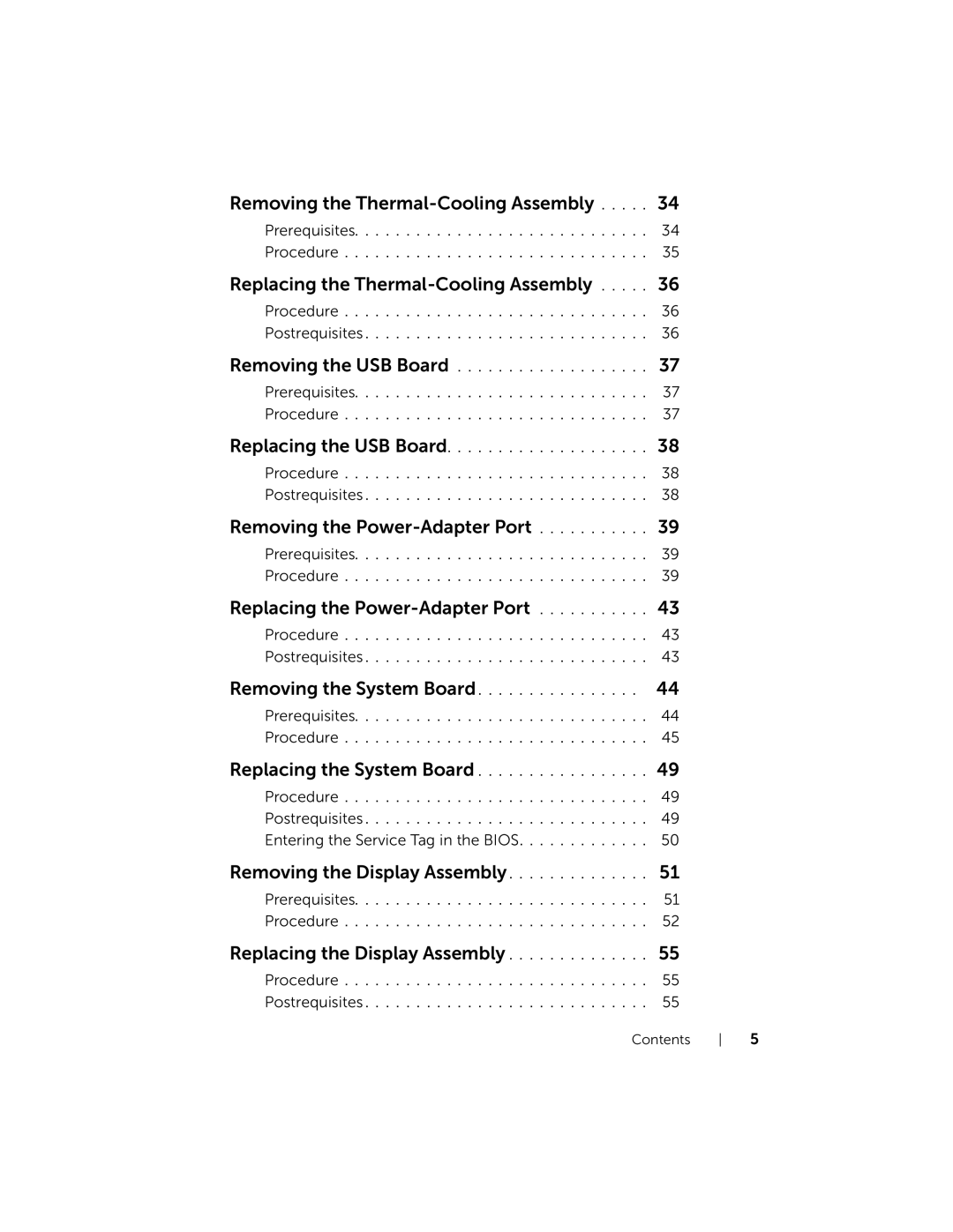 Dell P36F, 7537 owner manual Removing the Thermal-Cooling Assembly 