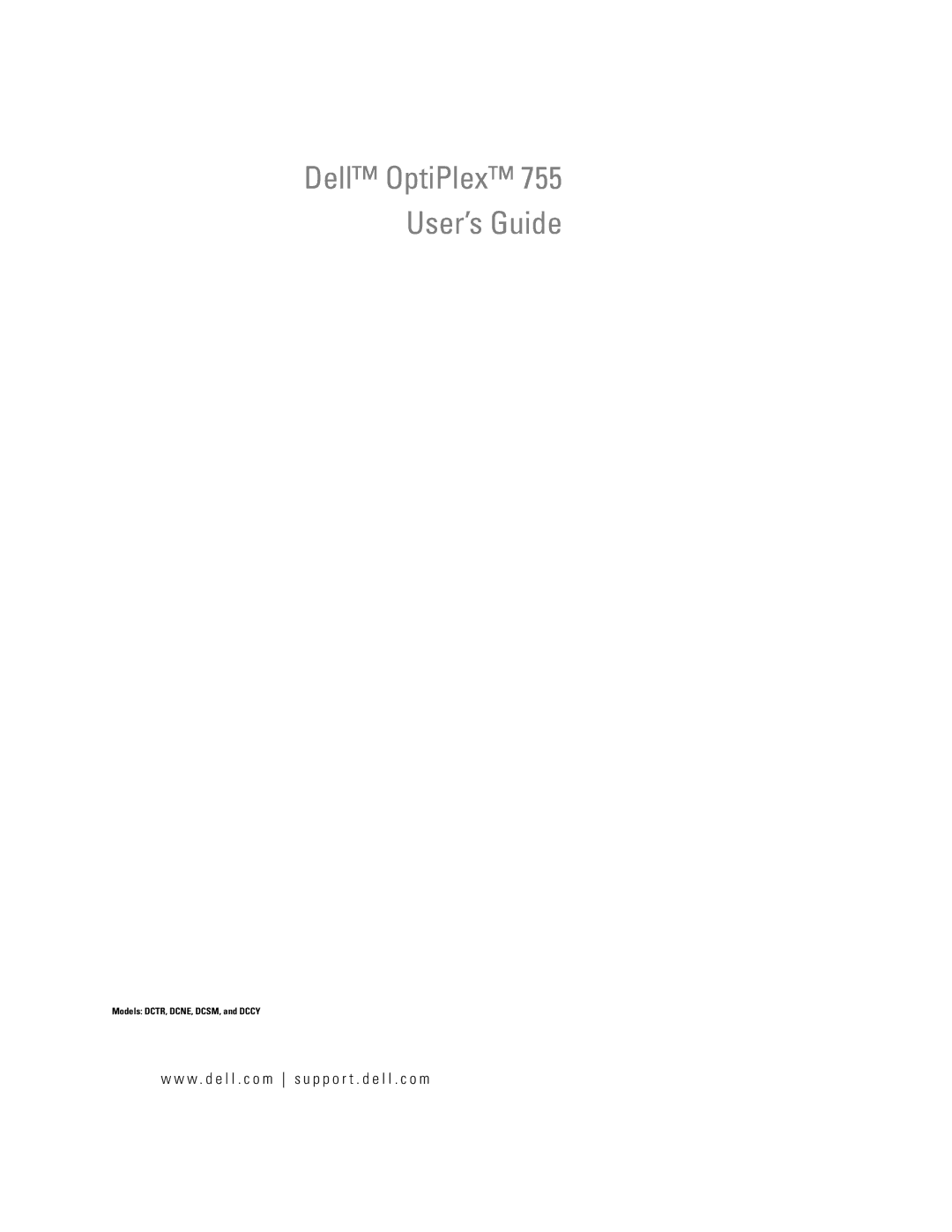 Dell 755 manual Dell OptiPlex User’s Guide, W . d e l l . c o m s u p p o r t . d e l l . c o m 