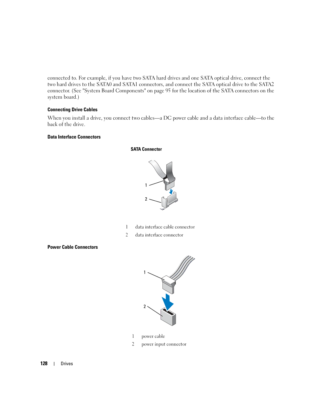 Dell 755 manual 128, Sata Connector 