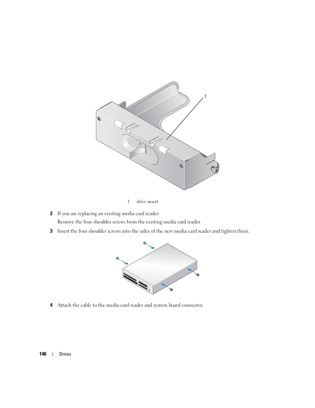 Dell 755 manual Drive insert 