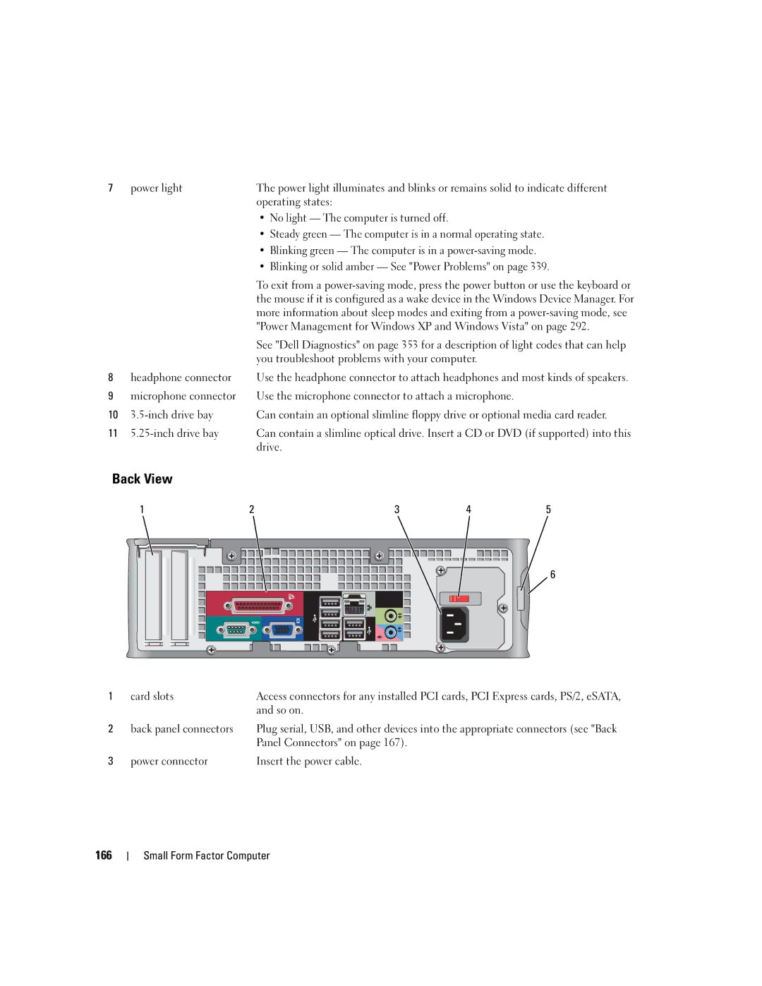 Dell 755 manual 166, No light The computer is turned off 