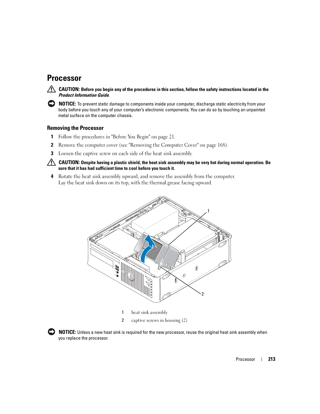 Dell 755 manual Processor, 213 