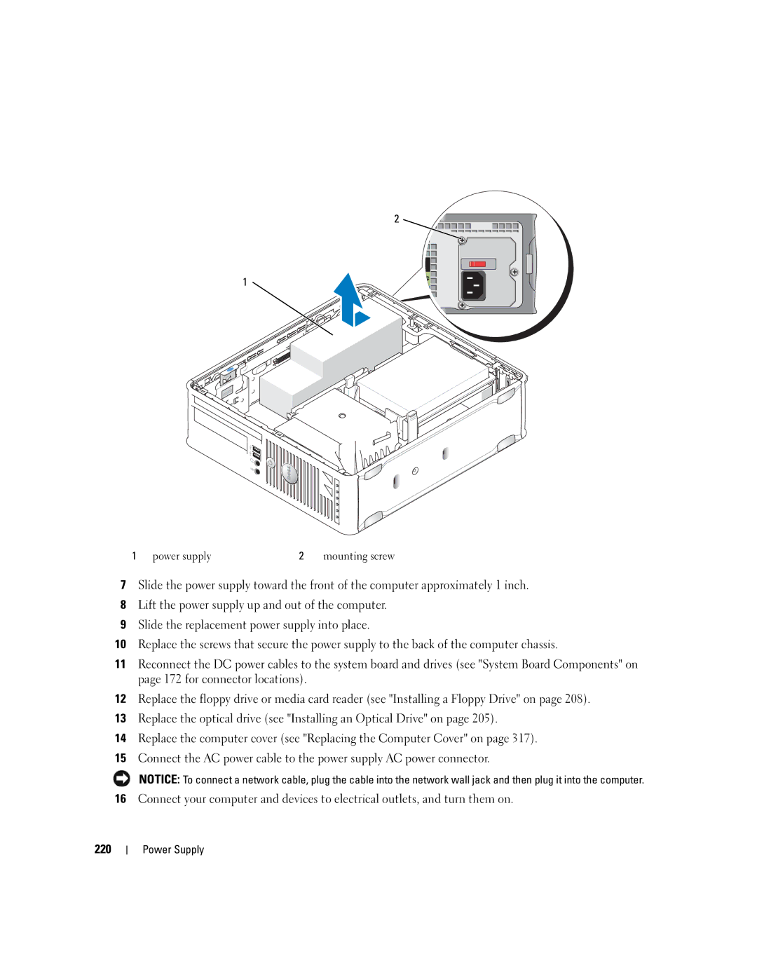 Dell 755 manual Mounting screw 