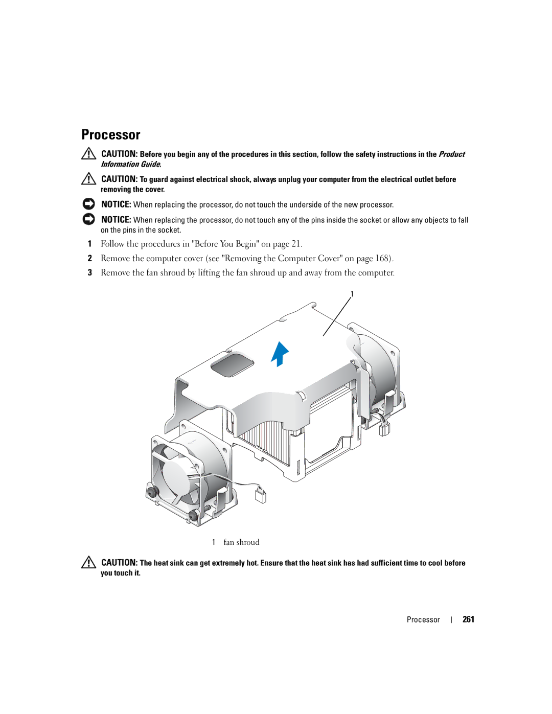 Dell 755 manual Processor, 261 